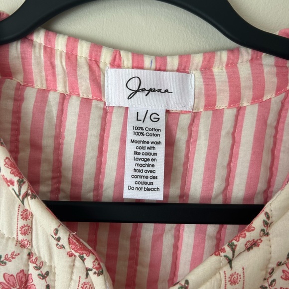 Japna Pink and Cream Floral Vest with Ties - Picture 4 of 4